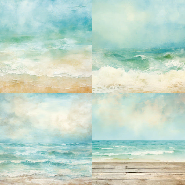 Kokorosa 24PCS 6" Sea Wave Scrapbook & Cardstock Paper