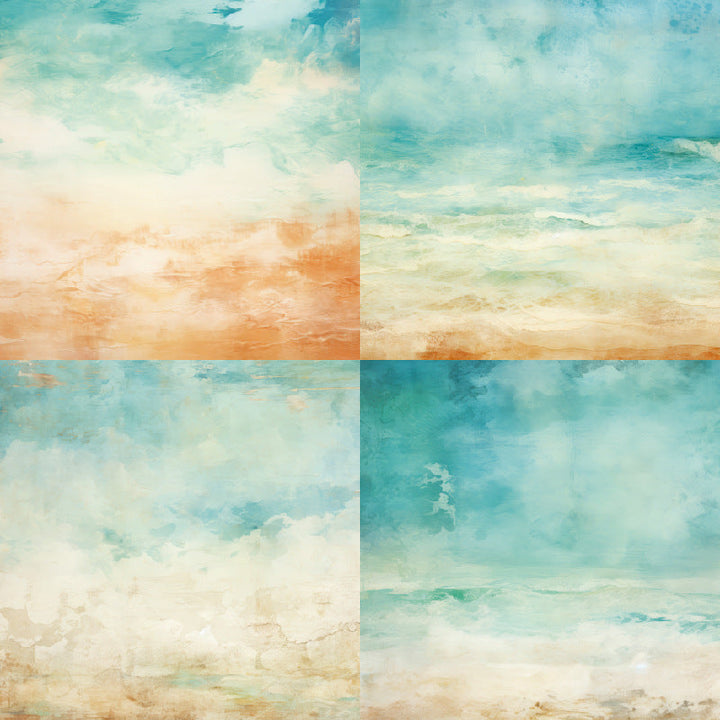 Kokorosa 24PCS 6" Sea Wave Scrapbook & Cardstock Paper