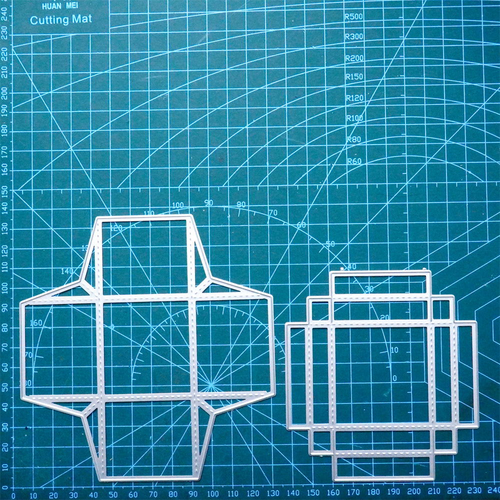 Kokorosa Metal Cutting Dies with 3D Lidded Square Mini Box