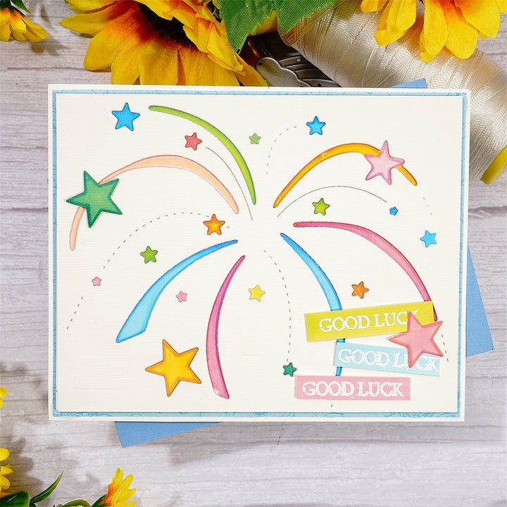 Kokorosa Metal Cutting Dies With Jubilant Fireworks Background Board