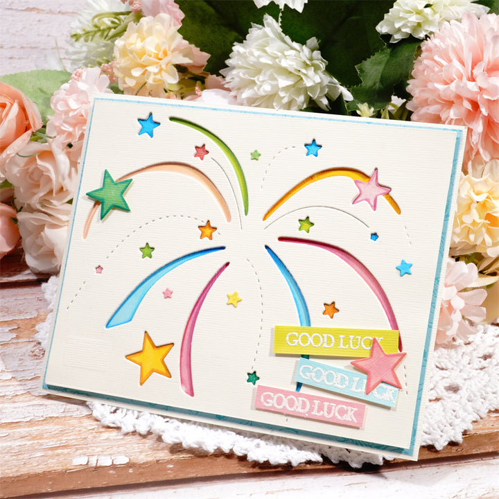Kokorosa Metal Cutting Dies With Jubilant Fireworks Background Board