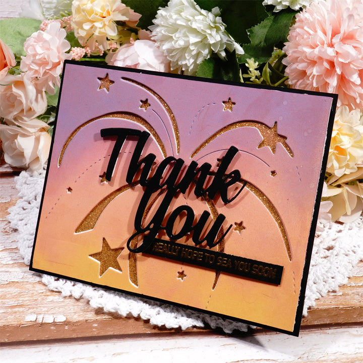 Kokorosa Metal Cutting Dies With Jubilant Fireworks Background Board
