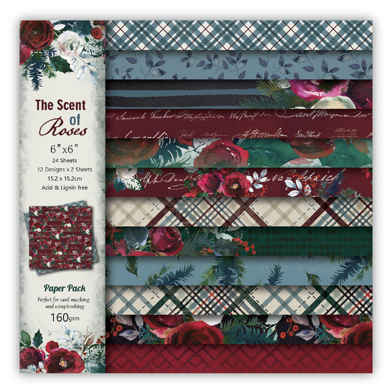 12 Sheets Christmas Scrapbooking Papers for Card Making DIY