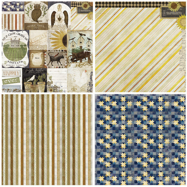 Kokorosa 24PCS DIY Scrapbook & Cardmaking Plaid Printing Paper
