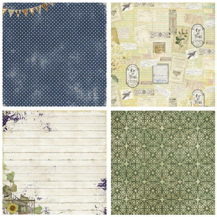 Kokorosa 24PCS DIY Scrapbook & Cardmaking Plaid Printing Paper