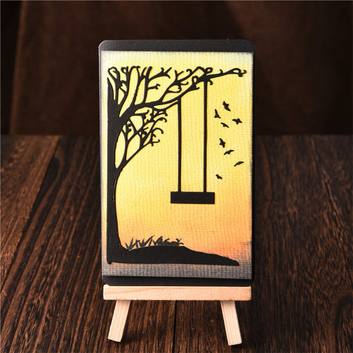 Kokorosa Swing Under the Tree at Dusk Metal Cutting Dies