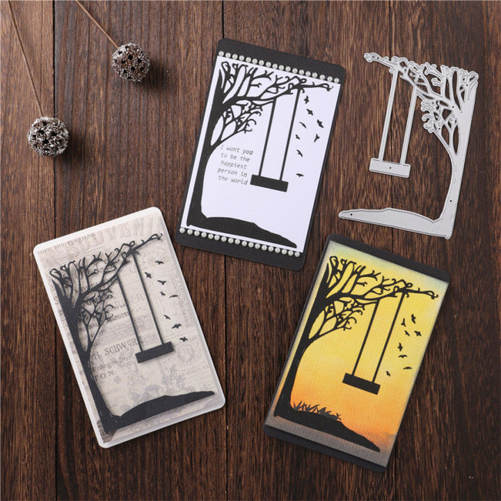 Kokorosa Swing Under the Tree at Dusk Metal Cutting Dies