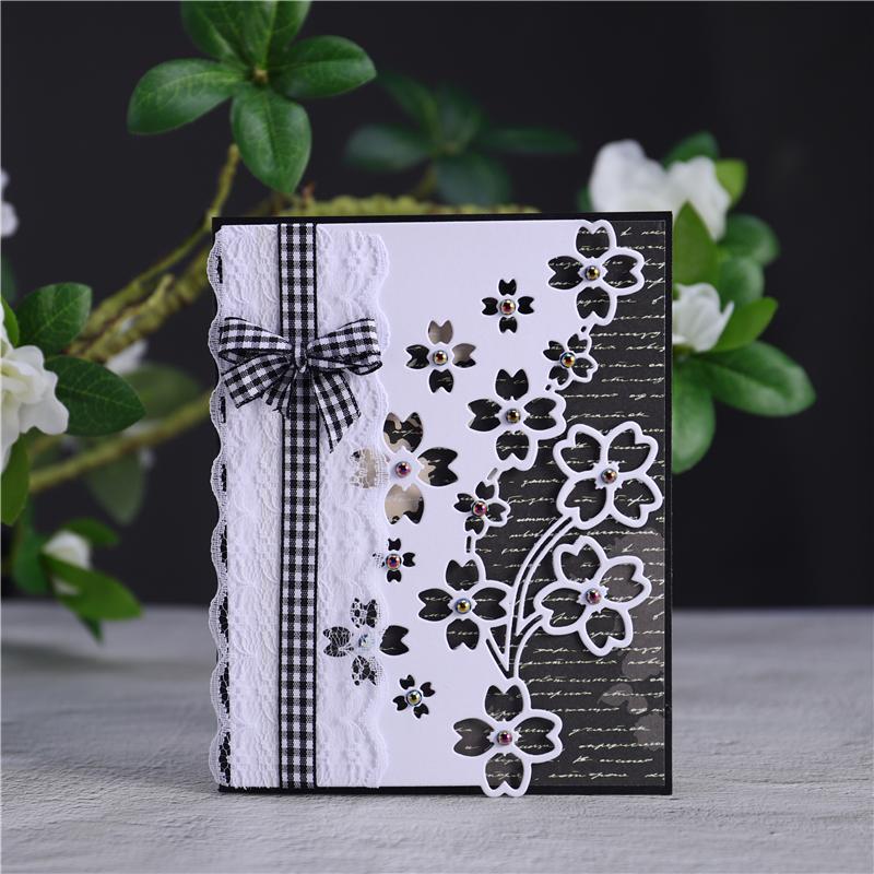 5pcs Curly Frame Metal Die Cuts for Card Making, Square Flower Love Card  Cutting