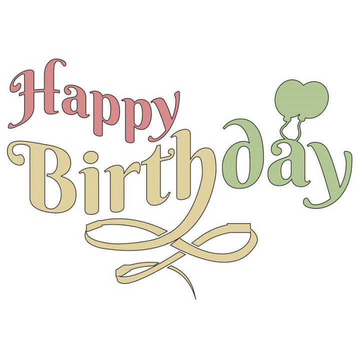 Kokorosa Happy Birthday Metal Cutting Dies