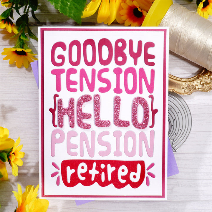 Kokorosa Metal Cutting Dies With Happy Retired Words
