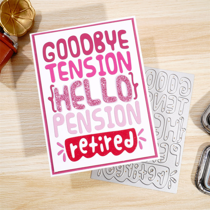 Kokorosa Metal Cutting Dies With Happy Retired Words