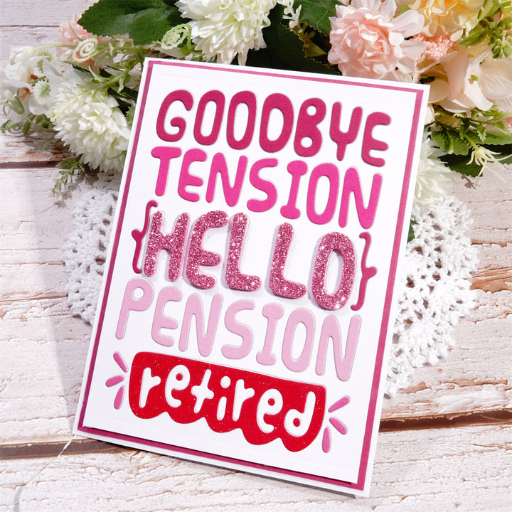 Kokorosa Metal Cutting Dies With Happy Retired Words