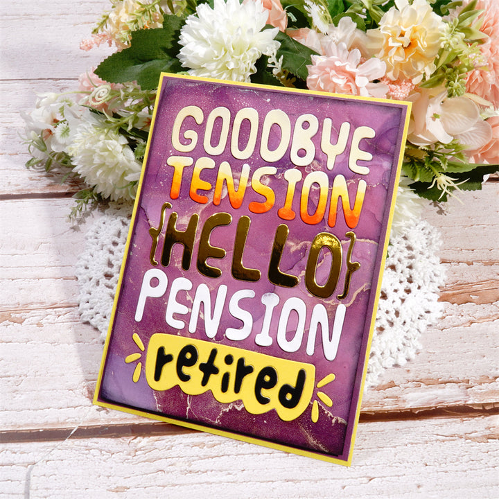 Kokorosa Metal Cutting Dies With Happy Retired Words