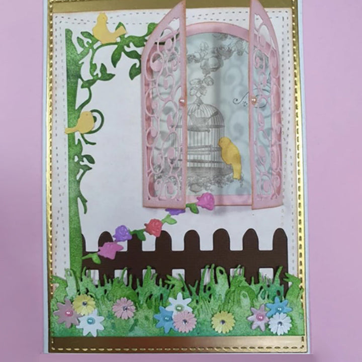 Kokorosa Lace Window Fence Metal Cutting Dies