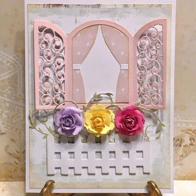 Kokorosa Lace Window Fence Metal Cutting Dies