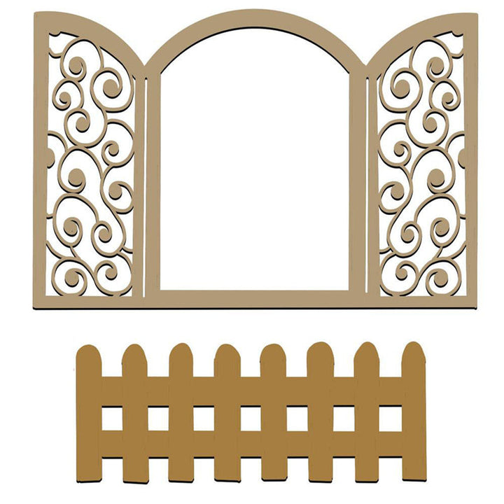 Kokorosa Lace Window Fence Metal Cutting Dies