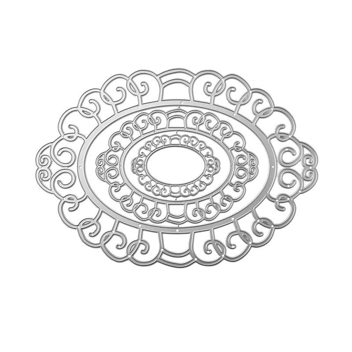 Kokorosa Large Size Oval Lace Frame Metal Cutting Dies
