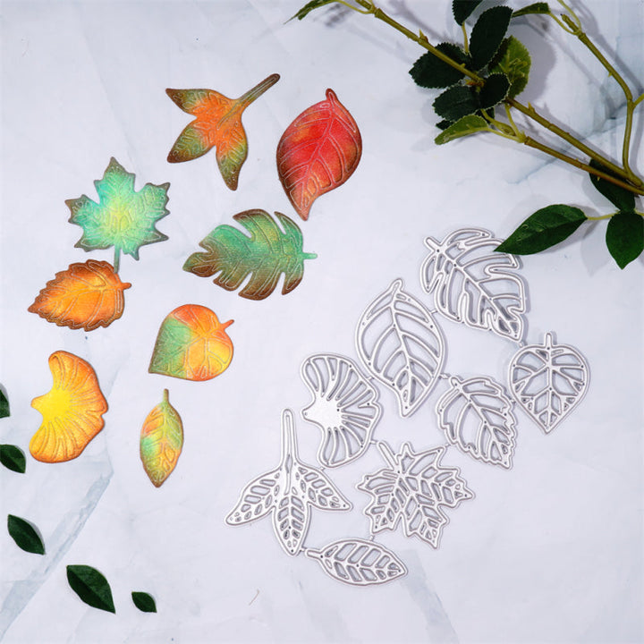 Kokorosa Metal Cutting Dies With 8pcs Leaves