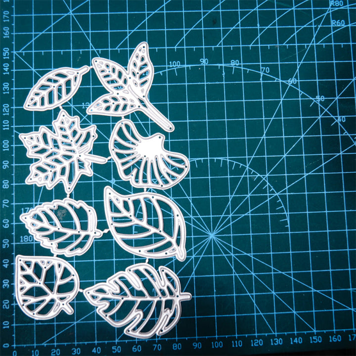 Kokorosa Metal Cutting Dies With 8pcs Leaves