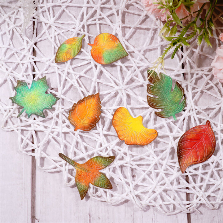 Kokorosa Metal Cutting Dies With 8pcs Leaves