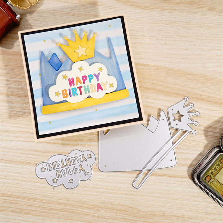 Kokorosa Metal Cutting Dies With Birthday Crown