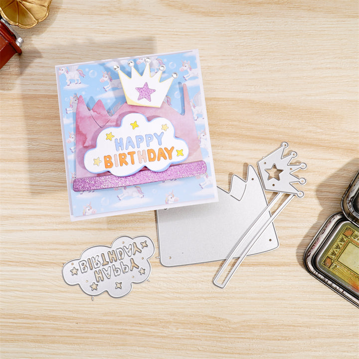 Kokorosa Metal Cutting Dies With Birthday Crown