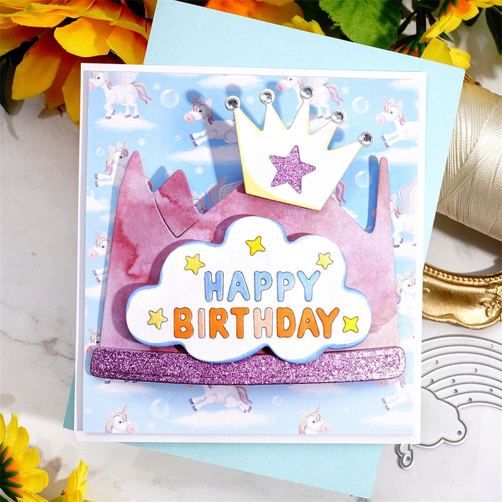 Kokorosa Metal Cutting Dies With Birthday Crown