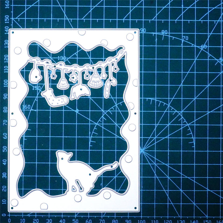 Kokorosa Metal Cutting Dies With Cat and Christmas Decorations