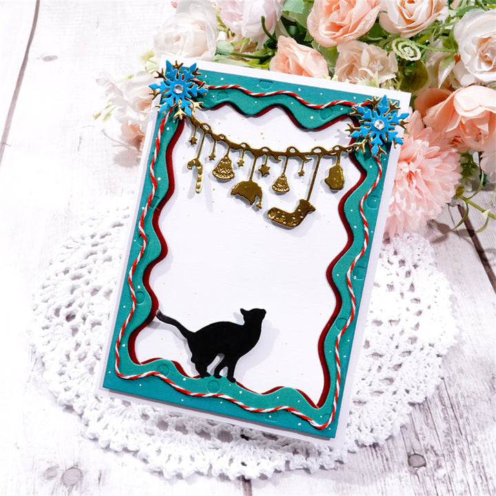 Kokorosa Metal Cutting Dies With Cat and Christmas Decorations