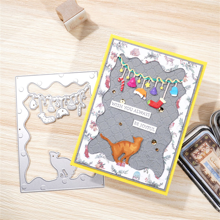 Kokorosa Metal Cutting Dies With Cat and Christmas Decorations