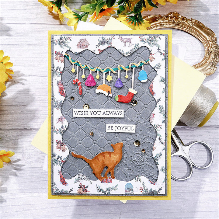 Kokorosa Metal Cutting Dies With Cat and Christmas Decorations