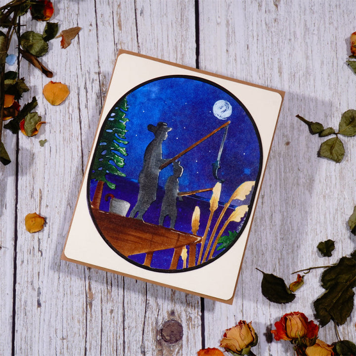 Kokorosa Metal Cutting Dies With Father And Child Fishing Theme