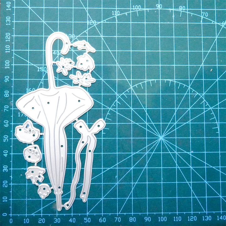 Kokorosa Metal Cutting Dies With Flora Umbrella