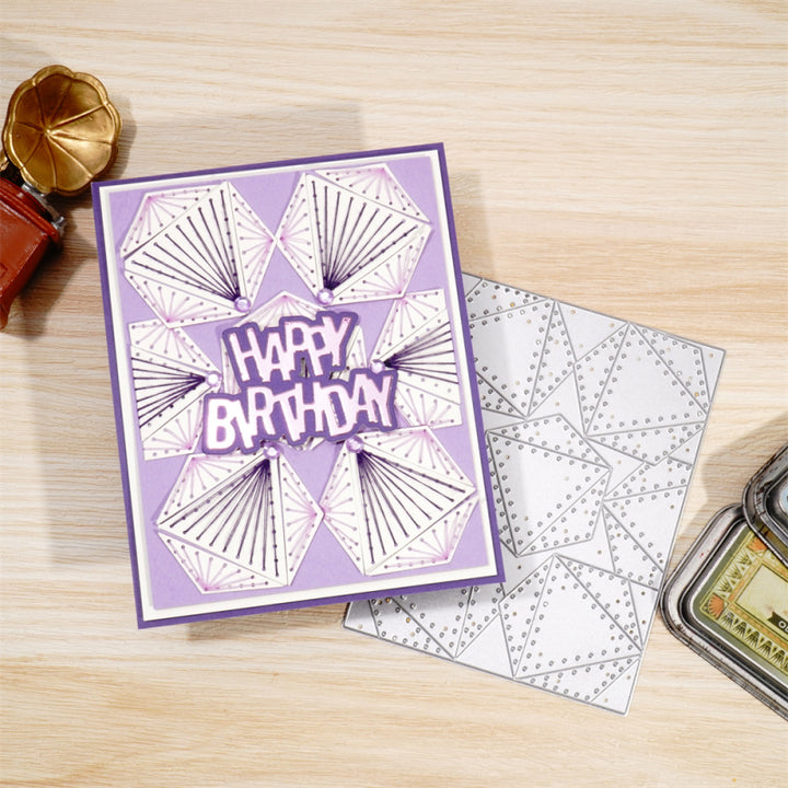 Kokorosa Metal Cutting Dies With Geometric Pattern Background Board