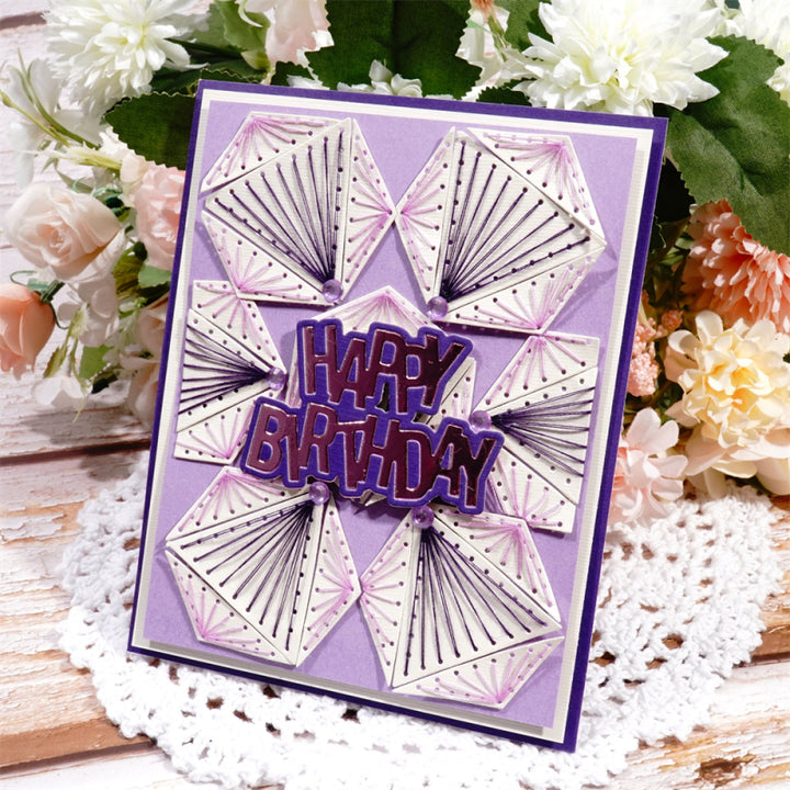 Kokorosa Metal Cutting Dies With Geometric Pattern Background Board