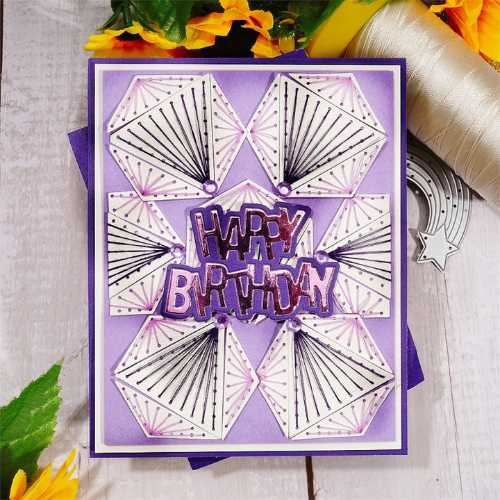 Kokorosa Metal Cutting Dies With Geometric Pattern Background Board