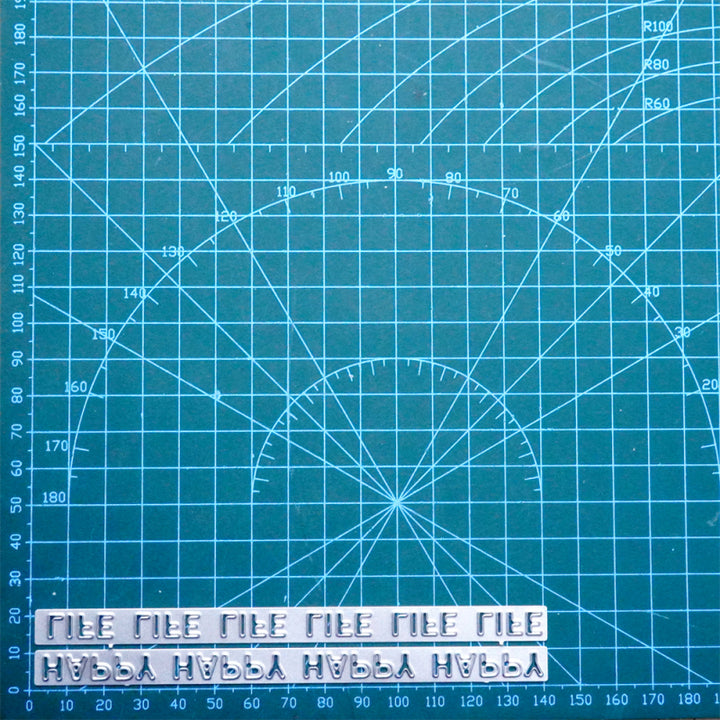 Kokorosa Metal Cutting Dies With "Happy Life" Border