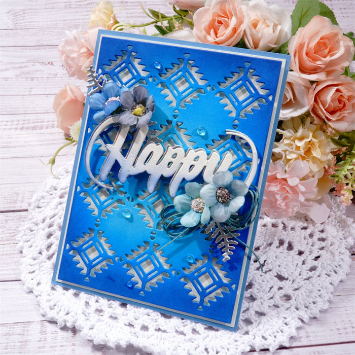 Kokorosa Metal Cutting Dies With Hollow Quadrilateral Background Board