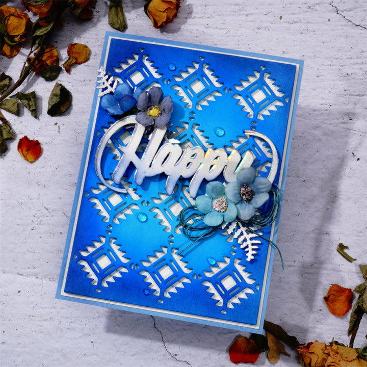 Kokorosa Metal Cutting Dies With Hollow Quadrilateral Background Board