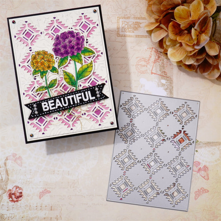 Kokorosa Metal Cutting Dies With Hollow Quadrilateral Background Board