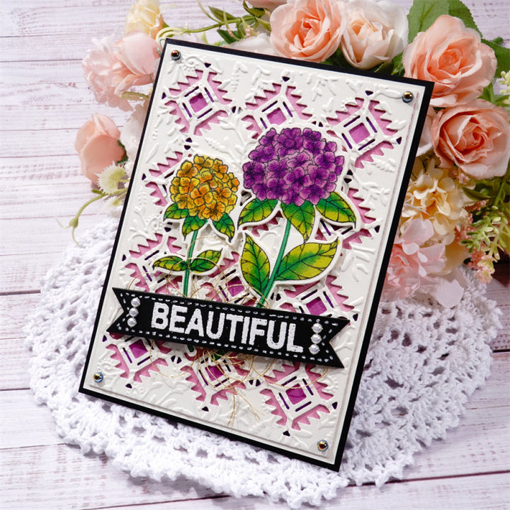 Kokorosa Metal Cutting Dies With Hollow Quadrilateral Background Board