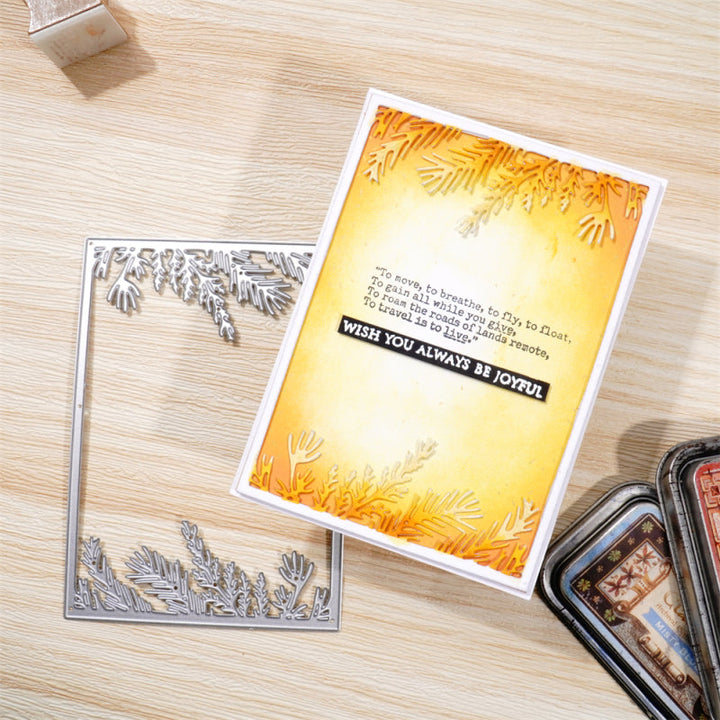 Kokorosa Metal Cutting Dies With Leaves Border