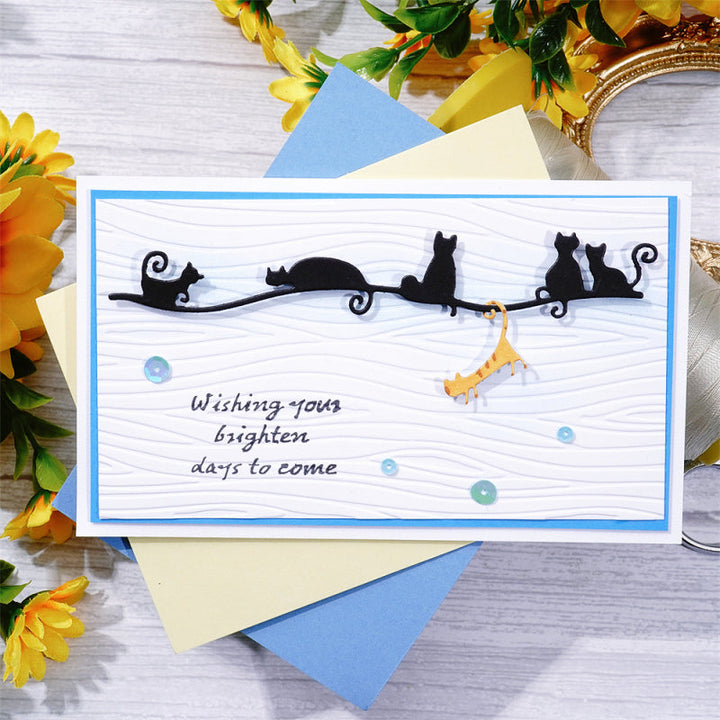Kokorosa Metal Cutting Dies With Naughty Cat Border