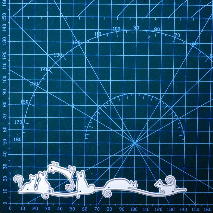 Kokorosa Metal Cutting Dies With Naughty Cat Border