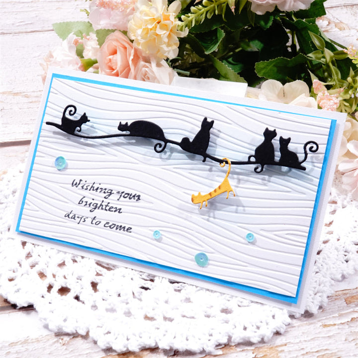 Kokorosa Metal Cutting Dies With Naughty Cat Border