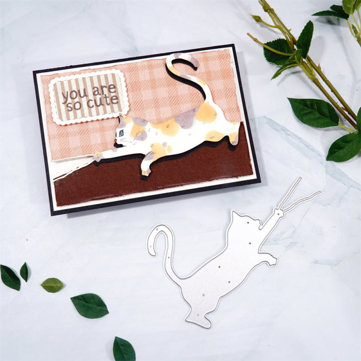 Kokorosa Metal Cutting Dies With Naughty Kitten