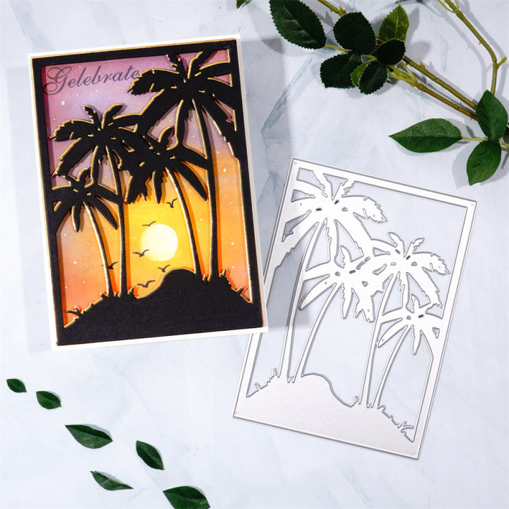 Kokorosa Metal Cutting Dies With Palm Trees Background Board