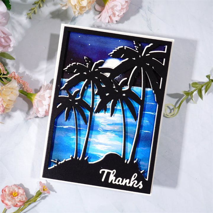 Kokorosa Metal Cutting Dies With Palm Trees Background Board