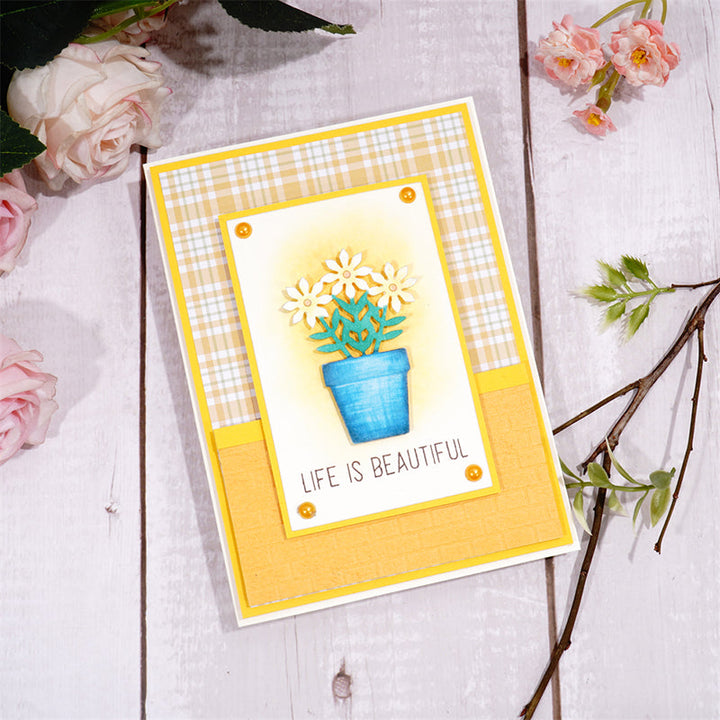 Kokorosa Metal Cutting Dies With Potted Flowers