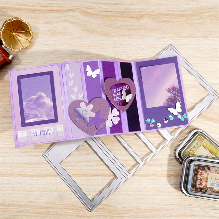 Kokorosa Metal Cutting Dies With Rectangular Foldable Border